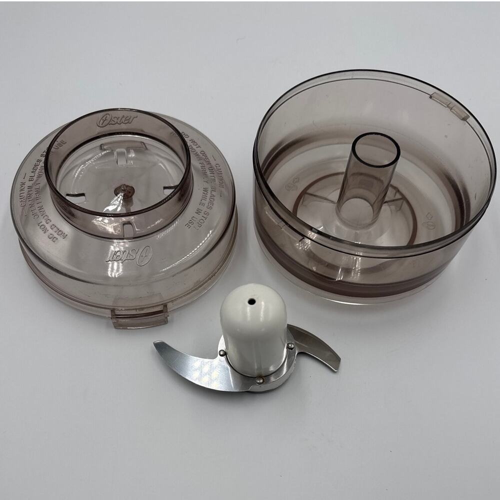 Oster Pro 1200 Food Processor Attachment 3 Cup Bowl Lid Blade Hex Drive Genuine